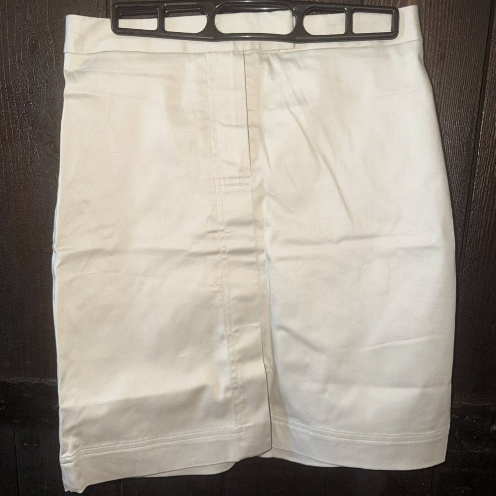 Charter Club Petite Women's Size 2P Khaki Skirt Knee Length Vintage Cotton T7